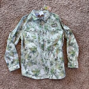 Levitate Woodstock Long Sleeve Snap Shirt 100% Organic Cotton- NWT